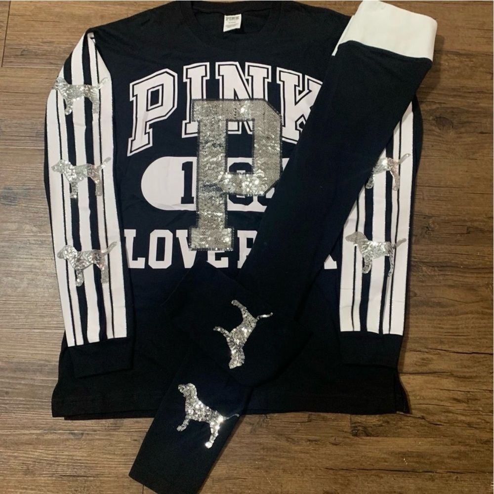 Victoria's Secret Pink HTF pup bling outfit set S